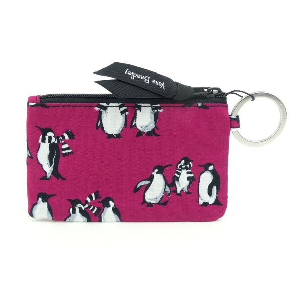 Vera Bradley Accessories - Vera Bradley Playful Penguins Cabernet Cotton Zip Id NWT